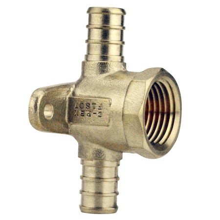 Apollo 1/2 in. Brass PEX Barb x PEX Barb x Female Pipe Thread Drop-Ear Tee APXDET12